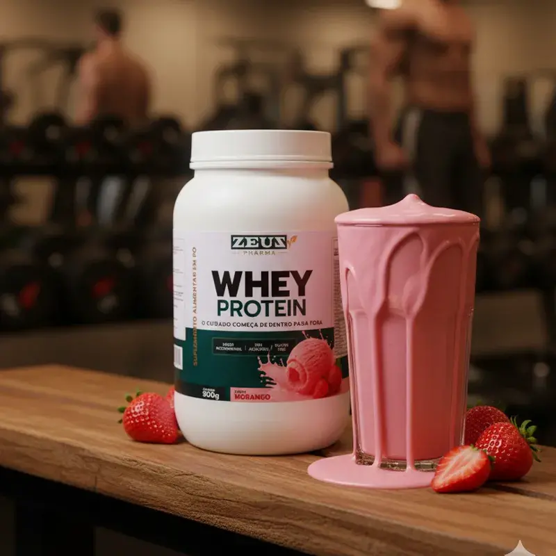 Whey Protein Morango Zeuz Pharma 900g - Imagem 2